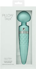 Load image into Gallery viewer, Pillow Talk Sultry Rotating Wand Teal