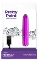 Load image into Gallery viewer, Power Bullet Pretty Point 4in 10 Function Bullet Purple