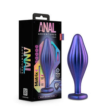 Load image into Gallery viewer, Anal Adventures Matrix Wavy Bling Plug Sapphire