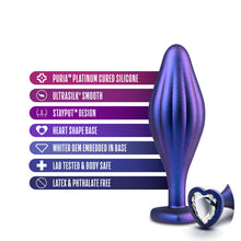 Load image into Gallery viewer, Anal Adventures Matrix Wavy Bling Plug Sapphire