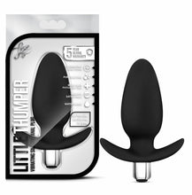 Load image into Gallery viewer, Luxe Little Thumper Black Anal Plug