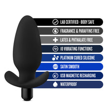 Load image into Gallery viewer, Anal Adventures Platinum Silicone Saddle Plug Black