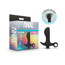 Load image into Gallery viewer, Anal Adventures Platinum Silicone Vibrating Prostate Massager 1 Black