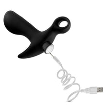 Load image into Gallery viewer, Anal Adventures Platinum Silicone Vibrating Prostate Massager 1 Black
