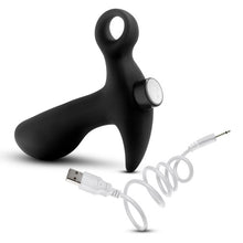 Load image into Gallery viewer, Anal Adventures Platinum Silicone Vibrating Prostate Massager 1 Black