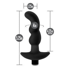 Load image into Gallery viewer, Anal Adventures Platinum Silicone Vibrating Prostate Massager 03 Black