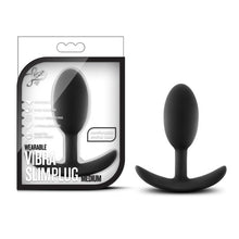 Load image into Gallery viewer, Luxe Wearable Vibra Slim Plug Medium Black