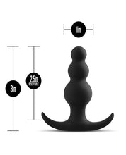 Load image into Gallery viewer, Anal Adventures Platinum Beaded Plug Black