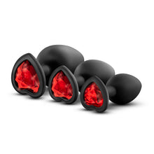 Load image into Gallery viewer, Luxe Bling Plugs Training Kit Black W/red Gems