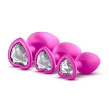 Load image into Gallery viewer, Luxe Bling Plugs Training Kit Pink W/white Gems