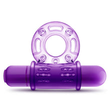 Load image into Gallery viewer, Play With Me Couples Play Vibrating Cockring Purple