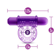 Load image into Gallery viewer, Play With Me Couples Play Vibrating Cockring Purple