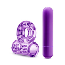 Load image into Gallery viewer, Play With Me Couples Play Vibrating Cockring Purple