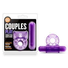 Load image into Gallery viewer, Play With Me Couples Play Vibrating Cockring Purple