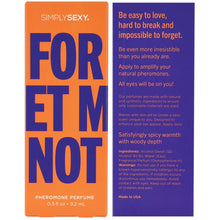 Load image into Gallery viewer, Simply Sexy Pheromone Perfume Forget Me Not .3 Fl Oz