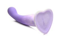 Load image into Gallery viewer, Simply Sweet Slim G-spot Silicone Dildo Purple/white