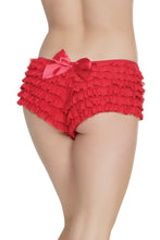 Load image into Gallery viewer, Ruffle Shorts W/back Bow Red O/s
