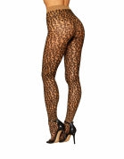Load image into Gallery viewer, Sheer Leopard Pantyhose O/s