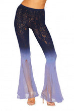 Load image into Gallery viewer, Knitted Lace Bellbottoms Denim /hydrangea O/s