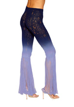 Load image into Gallery viewer, Knitted Lace Bellbottoms Denim /hydrangea O/s