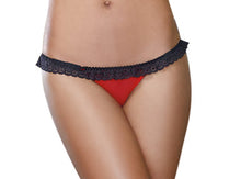 Load image into Gallery viewer, Open Back Panty Medium Red/black