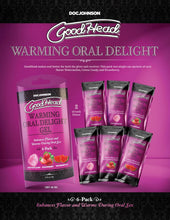 Load image into Gallery viewer, Goodhead Warming Oral Delight Gel 6 Pack