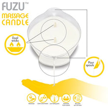 Load image into Gallery viewer, Fuzu Massage Candle Fiji Dates & Lemon Peel 4 Oz