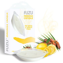 Load image into Gallery viewer, Fuzu Massage Candle Fiji Dates & Lemon Peel 4 Oz