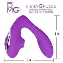 Load image into Gallery viewer, Omg Vibra G Pulse Clitoral Suction Massager W/ G-spot Vibrator Purple