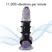 Load image into Gallery viewer, Doctor Love Zinger Vibrating Cock Cage Black