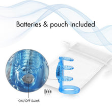 Load image into Gallery viewer, Doctor Love Zinger Vibrating Cock Cage Blue