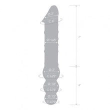 Load image into Gallery viewer, Glas 12in Double Ended Dildo W / Anal Beads