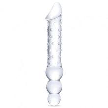 Load image into Gallery viewer, Glas 12in Double Ended Dildo W / Anal Beads