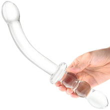 Load image into Gallery viewer, Glas 12in Girthy Ribbed G-spot Glass Dildo W/ Handle Grip
