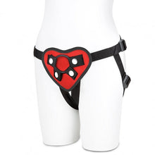 Load image into Gallery viewer, Lux Fetish Red Heart Strap On Harness