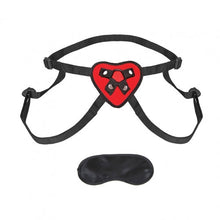 Load image into Gallery viewer, Lux Fetish Red Heart Strap On Harness
