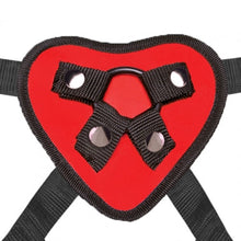 Load image into Gallery viewer, Lux Fetish Red Heart Strap On Harness