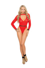 Load image into Gallery viewer, Long Sleeve Opaque Teddy Red O/s