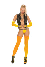 Load image into Gallery viewer, Fishnet Thigh High Neon Orange