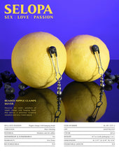 Load image into Gallery viewer, Selopa Beaded Nipple Clamps Silver