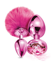 Load image into Gallery viewer, Nixie Metal Butt Plug Set Pom Pom & Jewel Pink Metallic