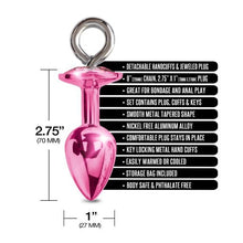 Load image into Gallery viewer, Nixie Metal Plug & Furry Cuff Set Pink Metallic