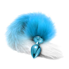 Load image into Gallery viewer, Nixie Metal Plug W/ Ombre Tail Medium Blue Metallic