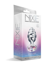 Load image into Gallery viewer, Nixie Honey Dipper Small Ribbed Stainless Steel Plug