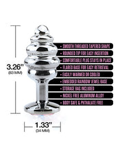 Load image into Gallery viewer, Nixie Honey Dipper Medium Ribbed Stainless Steel Plug