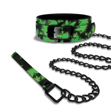 Load image into Gallery viewer, Stoner Vibes Collar/leash Glow In The Dark Chronic Collection