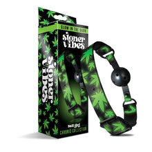 Load image into Gallery viewer, Stoner Vibes Breathable Ball Gag Glow In The Dark Chronic Collection