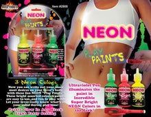 Load image into Gallery viewer, Neon Body Paints 3pk Carded