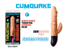 Load image into Gallery viewer, Skinsations Cum Quake Warming Dildo W/clit Stimulator