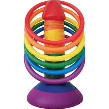 Load image into Gallery viewer, Rainbow Pecker Party Ring Toss
